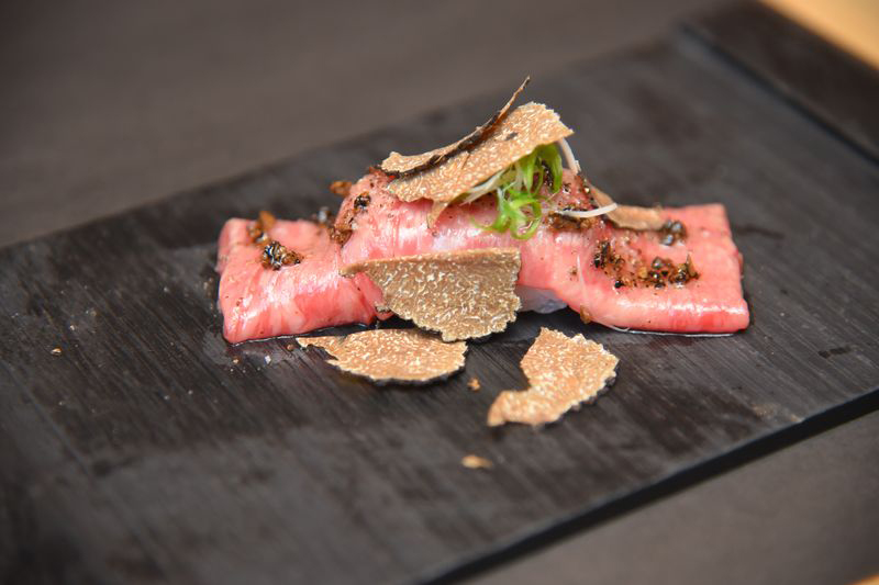 Wagyu Steak Sushi with Truffle