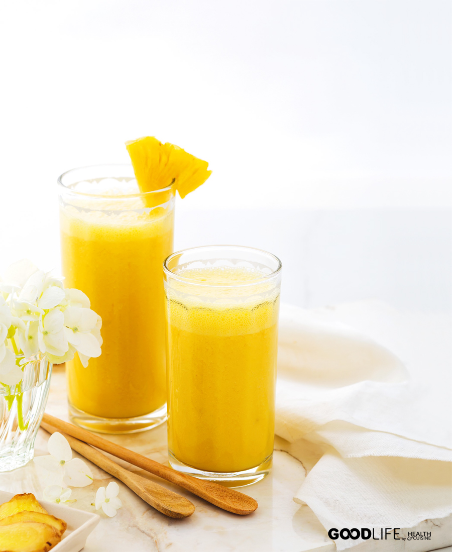 Ginger Pineapple Soy Yogurt Smoothie