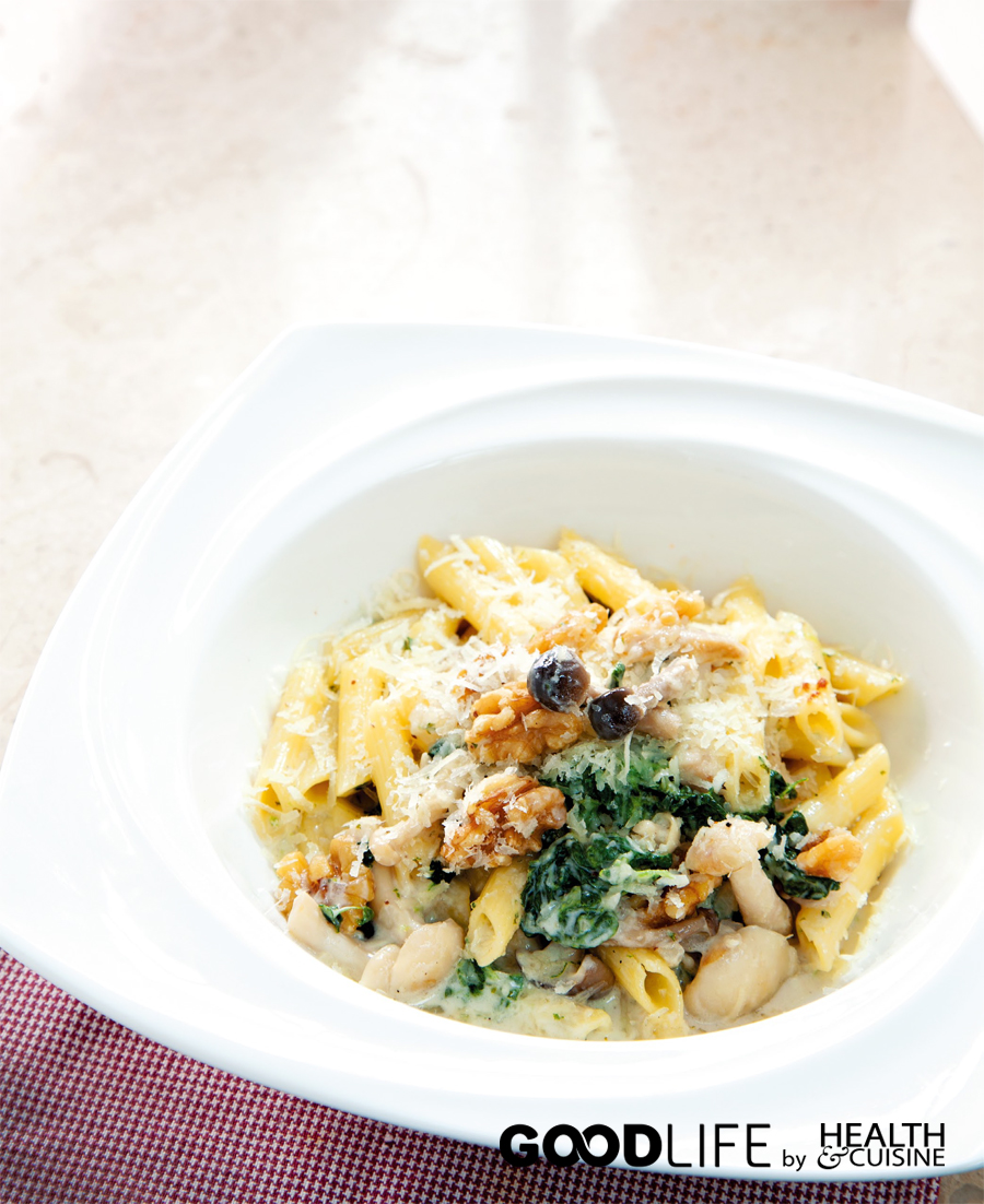 Penne Spinach Walnut