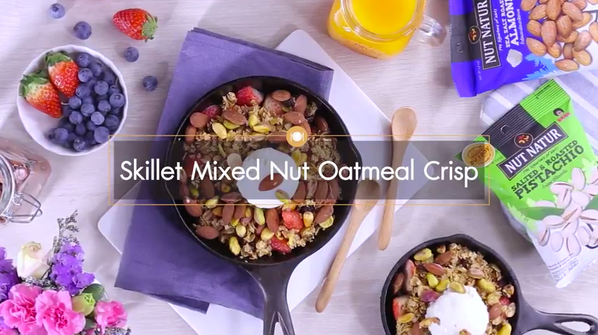 Skillet Mixed Nut Oatmeal Crisp