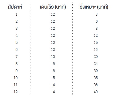 โปรแกรมวิ่ง, วิ่ง, ออกกำลังกาย, ลดน้ำหนัก, ลดความอ้วน 