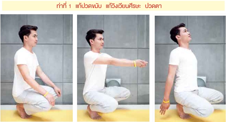 ท่าฤาษีดัดตน, ยืดเหยียด, แก้ปวดหลัง, แก้ปวดศีรษะ, ออกกำลังกาย