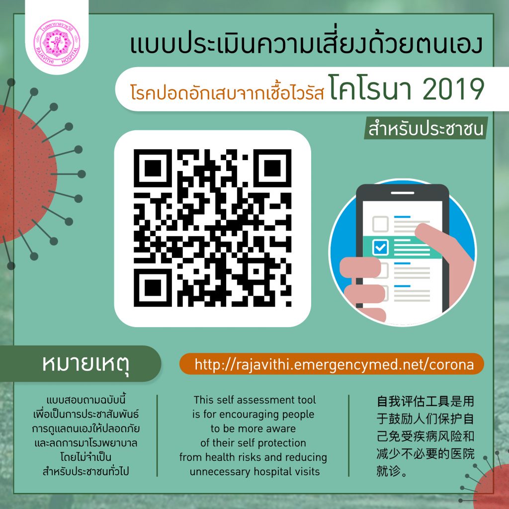 แบบประเมินความเสี่ยงติดเชื้อไวรัสโคโรนาสายพันธุ์ใหม่ 2019