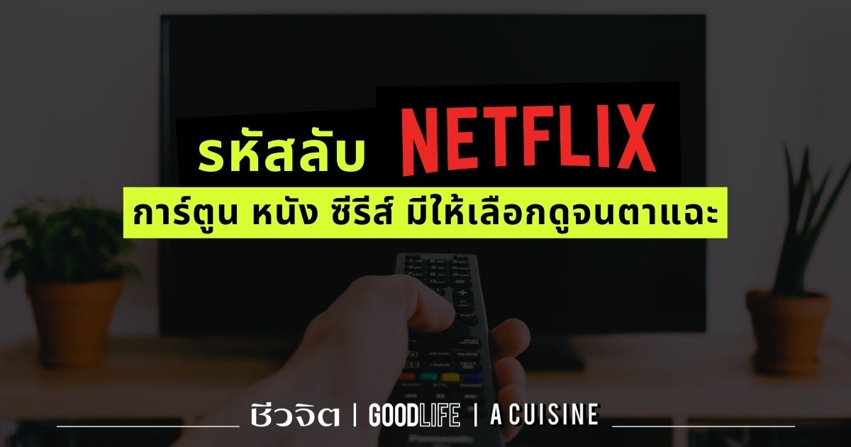 มัดรวมรหัสลับ Netflix การ์ตูน หนัง ซีรีส์ มีให้เลือกดูจนตาแฉะ