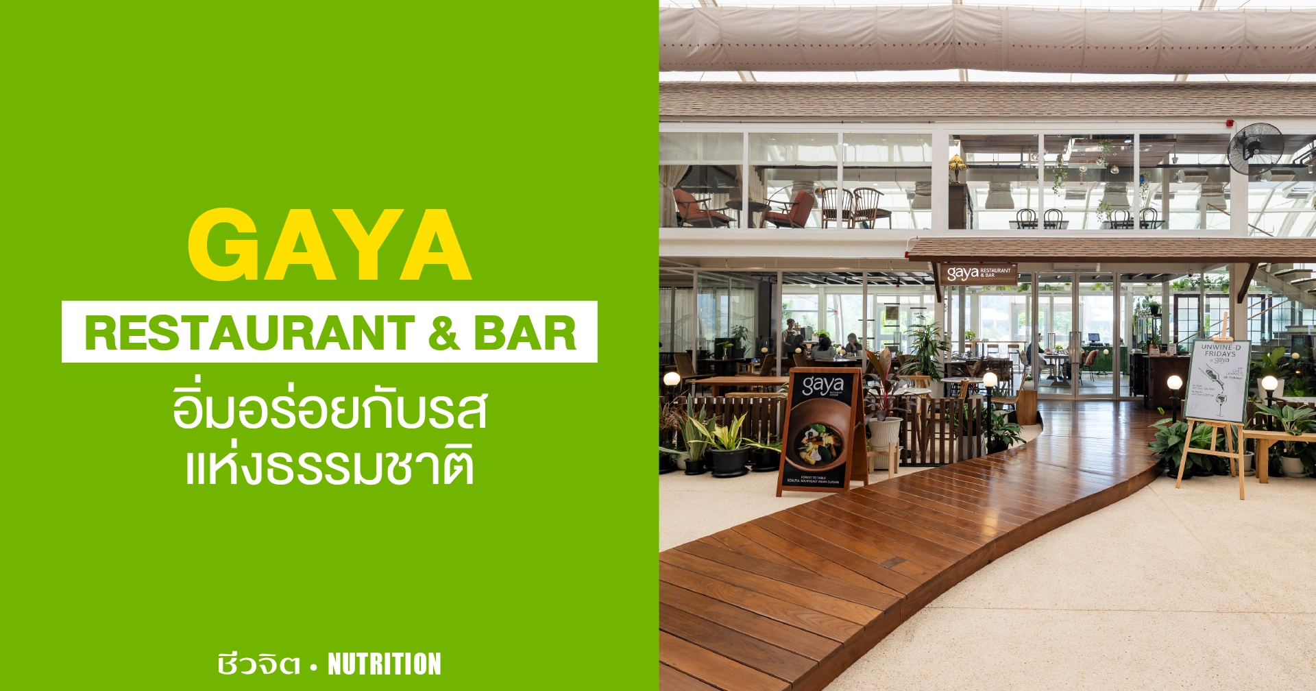 GAYA Restaurant & Bar อิ่มอร่อยจากรสแห่งธรรมชาติ